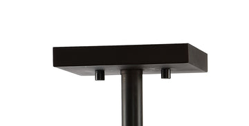 Paysan 13" Iron/Seeded Glass Rustic Farmhouse LED Flush Mount - JONATHAN Y